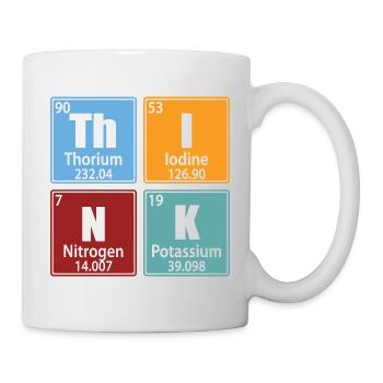 Denken - Elemente des Periodensystems - Tasse - Weiß - Rechts