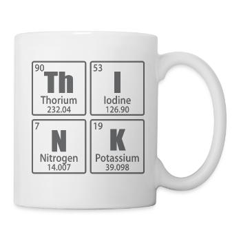 Denken - Elemente des Periodensystems - Tasse - Weiß - Rechts