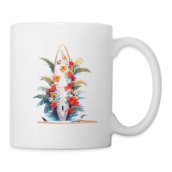 mikakujumi wakeboard with flowers - Tasse - Weiß - Rechts