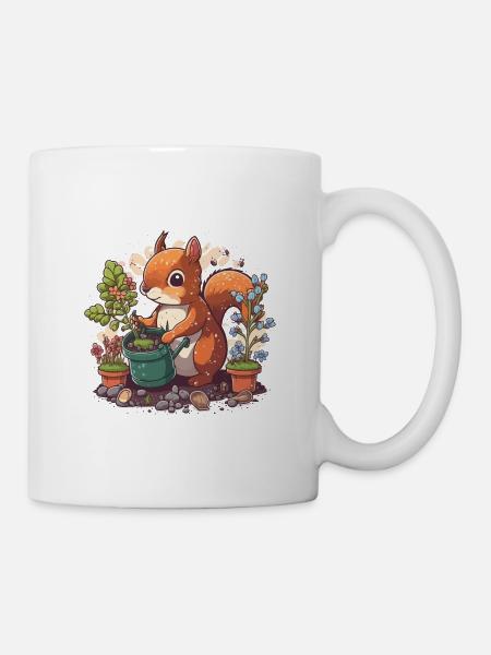Jardinier écureuil - Mug blanc - blanc