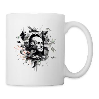 George Washington Money Printing Machine Money Gift - Mug - white - Right