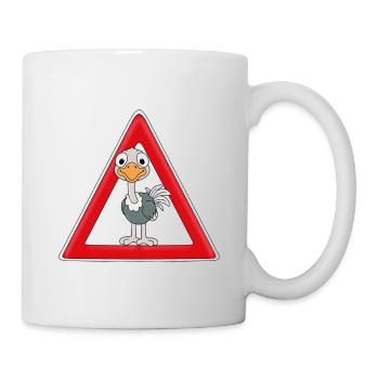 ACHTUNG STRAUß - Tasse - Weiß - Rechts