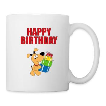 HUND - DOG - GEBURTSTAG - HAPPY BIRTHDAY - Tasse - Weiß - Rechts