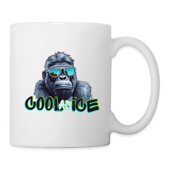 Cooler Gorilla - Tasse - Weiß - Rechts