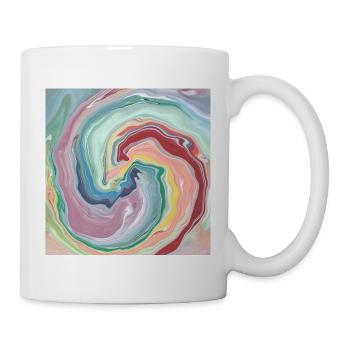 Chakren Kreise im Fluss des Lebens abstraktes Must - Tasse - Weiß - Rechts