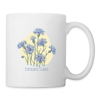 bleuet, dessin botanique - Mug blanc - blanc - Droite