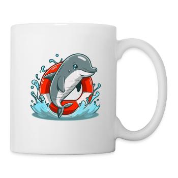 Rescue Mission with Dolphin - Mug - white - Right