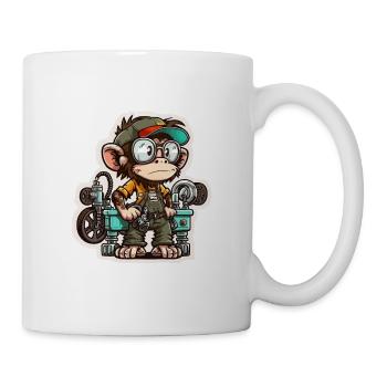 Zerrender Primat - Tasse - Weiß - Rechts