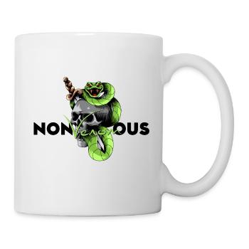 Crâne avec serpent - Mug blanc - blanc - Droite