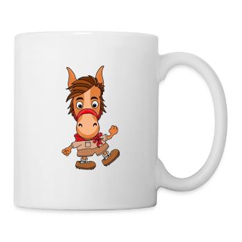 PFERD - PONY - WANDERN - Tasse - Weiß - Rechts