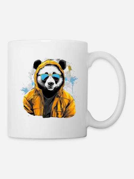 Panda großer Streetstyle | Panda-Liebhaber - Tasse - Weiß