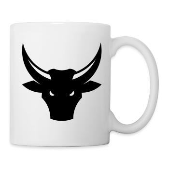Stier / Bulle / Ochse / Stierkopf (2C) - Tasse - Weiß - Rechts