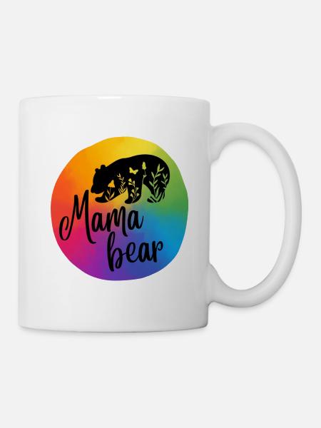Mamabear, rainbow - Mug - white