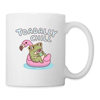 Funny Toad Chilling On Flamingo Toadally Chill - Mug - white - Right