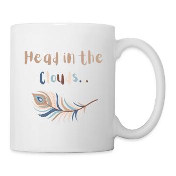 Head in the clouds - Kopf in den Wolken - Mug - white - Right