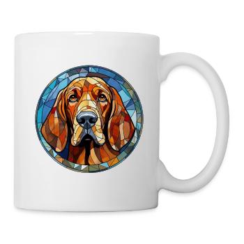 Bloodhound Dog Race Aquarelle Verre - Mug blanc - blanc - Droite