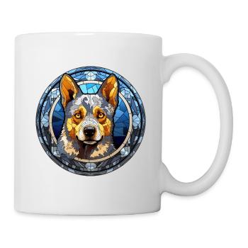 Verre aquarelle de race de chien de bétail australien - Mug blanc - blanc - Droite