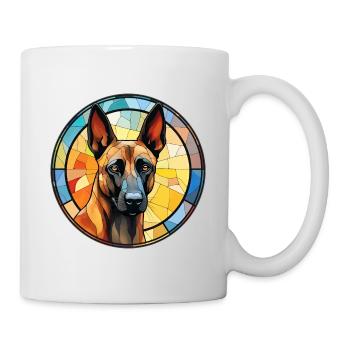 Verre aquarelle de race de chien malinois belge - Mug blanc - blanc - Droite