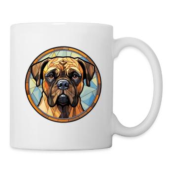 Bullmastiff Dog Breed Watercolor Glass - Mug - white - Right