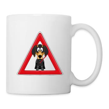 ACHTUNG - KAMPFDACKEL - DACKEL - HUND - Tasse - Weiß - Rechts