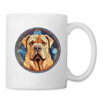 Verre aquarelle de race de chien chinois Shar Pei - Mug blanc - blanc - Droite