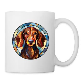 Teckel Dog Race Aquarelle Verre - Mug blanc - blanc - Droite