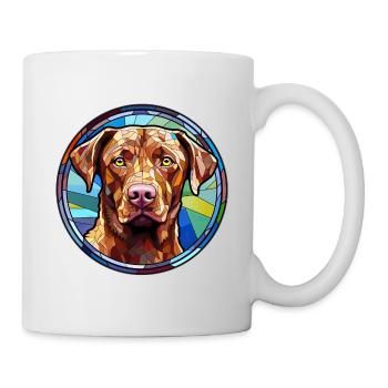 Chesapeake Bay Retriever Hunderasse Aquarell Glas - Tasse - Weiß - Rechts