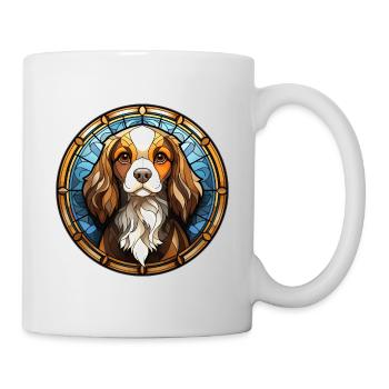 Cavalier King Charles Spaniel Hunderasse Aquarell - Tasse - Weiß - Rechts