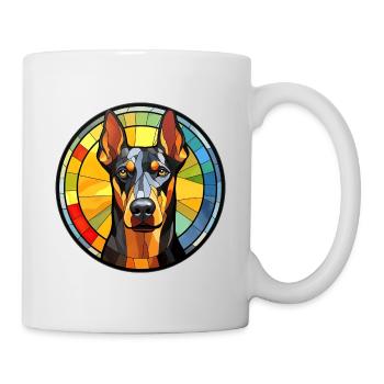 Doberman Pinscher Dog Breed Watercolor Glass - Mug - white - Right