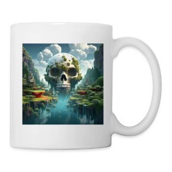 Stylish skull design Cool skull motifs - Mug - white - Right