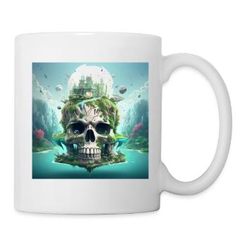 Stylish skull design Cool skull motifs - Mug - white - Right