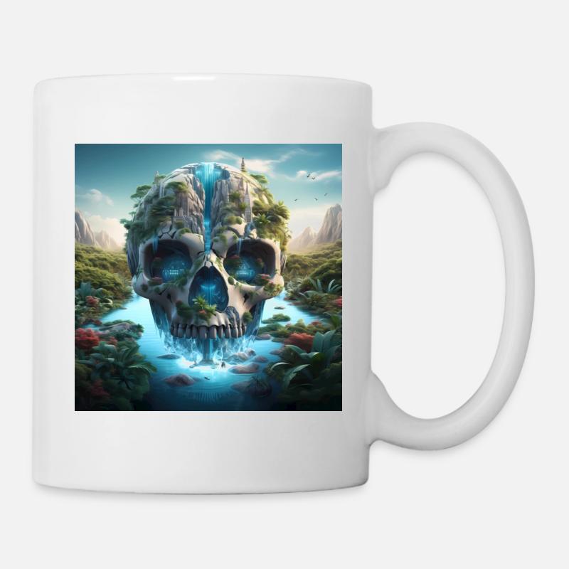 Stylish skull design Cool skull motifs - Mug - white