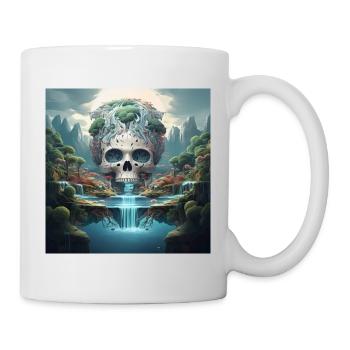 Stylish skull design Cool skull motifs - Mug - white - Right