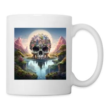 Stylish skull design Cool skull motifs - Mug - white - Right
