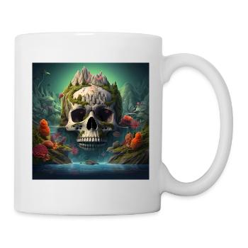Stylish skull design Cool skull motifs - Mug - white - Right