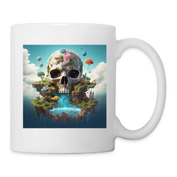 Stylish skull design Cool skull motifs - Mug - white - Right