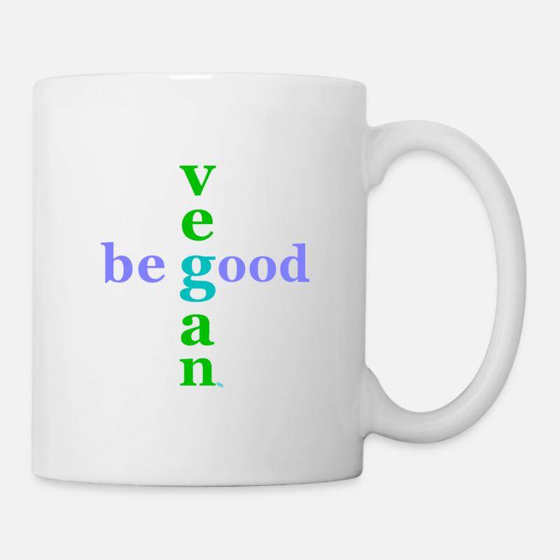 Soyez bon, soyez végétalien - Mug blanc - blanc