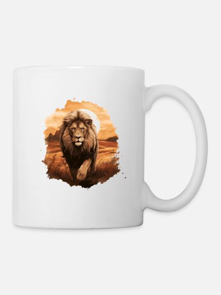 The lion, the king of beasts - Mug - white