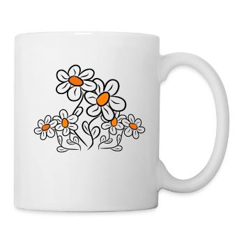 Daisies daisies flower tendril floral floral - Mug - white - Right