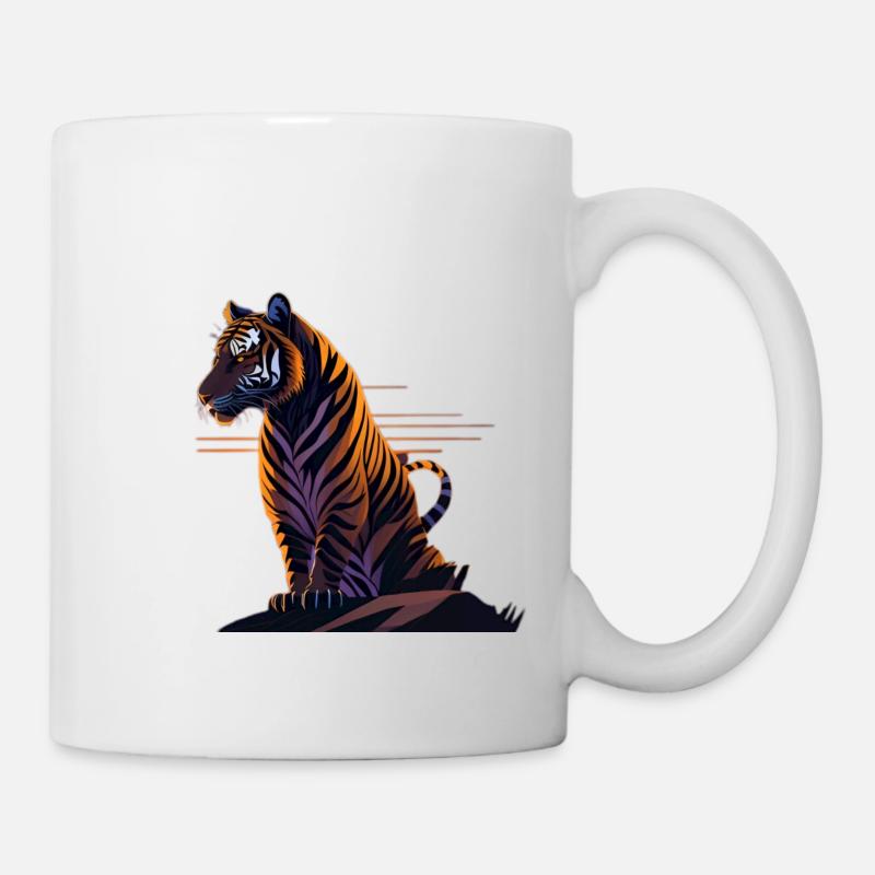 wunderschönes Tiger Design - Tasse - Weiß
