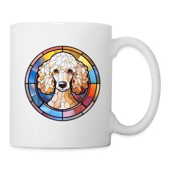 Caniche Dog Race Aquarelle Verre - Mug blanc - blanc - Droite