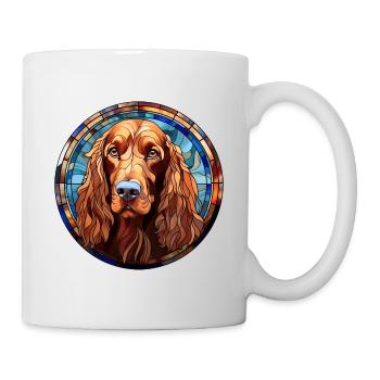 Irish Setter Dog Breed Aquarelle Verre - Mug blanc - blanc - Droite