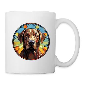 Labrador Retriever Hunderasse Aquarellglas - Tasse - Weiß - Rechts