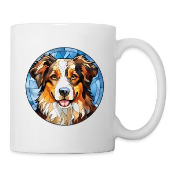 Miniatur Amerikanischer Schäferhund Rasse Aquarell G - Tasse - Weiß - Rechts