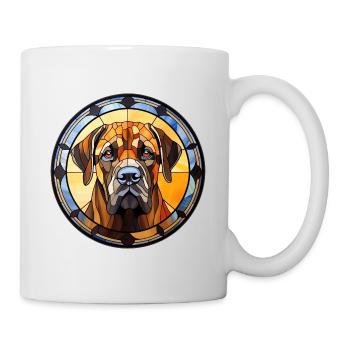 Mastiff Hunderasse Aquarellglas - Tasse - Weiß - Rechts