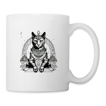 Le chat dieu Egyptien n°4 - Mug blanc - blanc - Droite