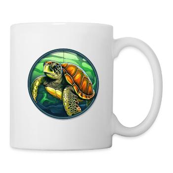 Tortue - Mug blanc - blanc - Droite