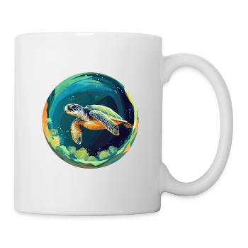 Tortue - Mug blanc - blanc - Droite