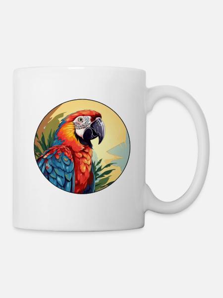 Papagei - Tasse - Weiß