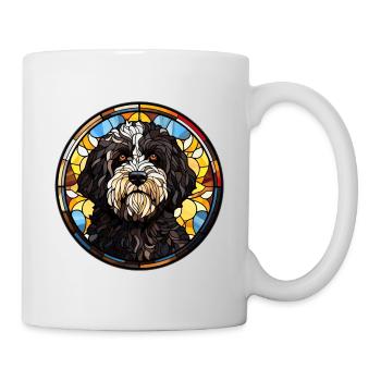 Portuguese Water Dog Breed Watercolor Glass - Mug - white - Right